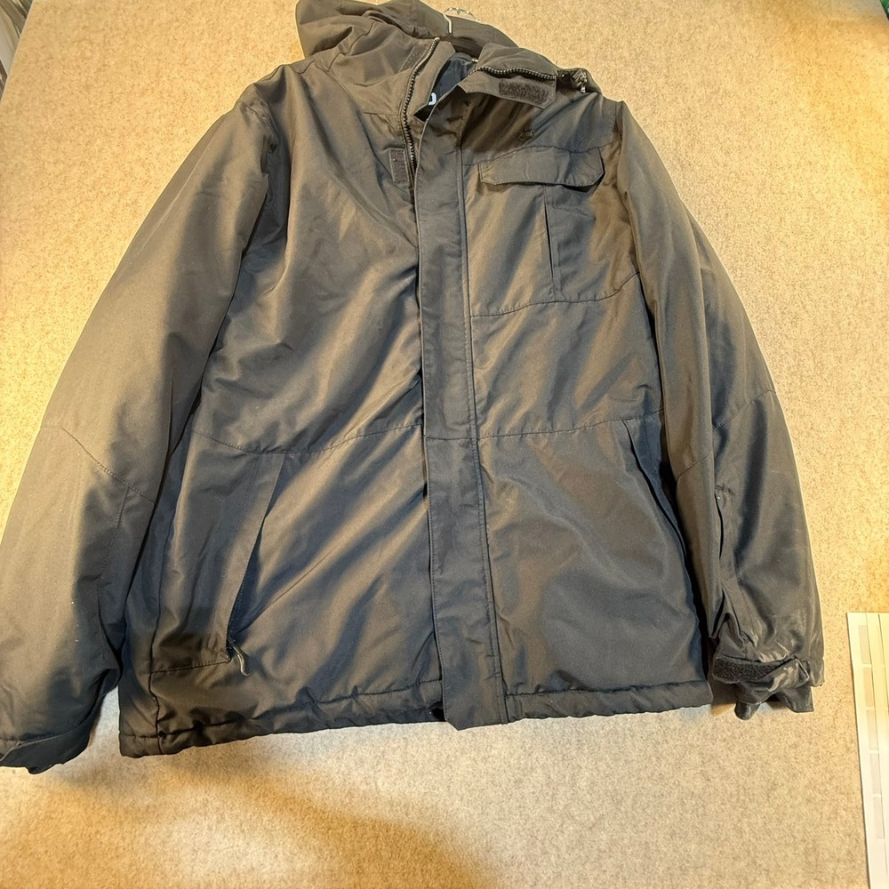 Liquid Boardwear Mens Black Hooded Winter Ski‎ Snowboard Jacket Large L/G